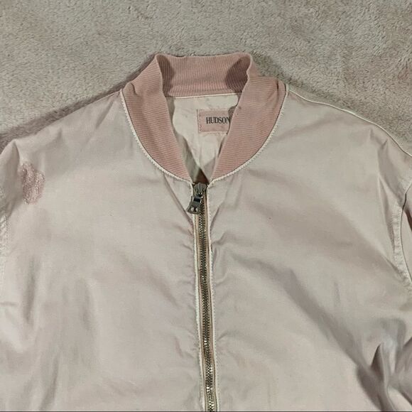 Hudson The Gene Pink Puffer Bomber Jacket S - Picture 5 of 12